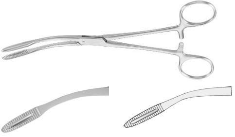 КОРНЦАНГ ДЛЯ ТАМПОНІВ/ПЕРЕВ'ЯЗКИ ГРОСС, ВИГНУТИЙ, 200 ММ